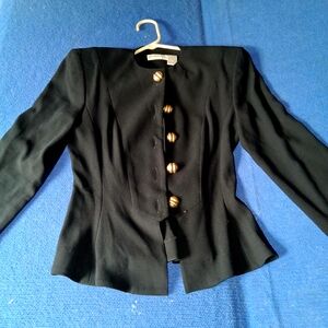 Liz Claiborne Black Blazer with Gold Buttons